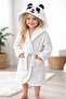 Panda Children's Bathrobe with Hood - Unisex Baby & Kids Bathrobe Soft Textured Cute - 2