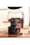 4-Piece Vacuum Sealed Coffee Bean Storage Jars, Transparent Glass Airtight Container Set - 5
