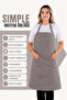 Simple kitchen apron with adjustable strap