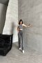 Women's Loose Stretchy Flared Smoked Jeans - 3