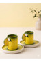 Handmade Lemon Concept Ceramic Cup Set - 90 ml