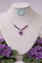 Handmade Amethyst Stone Women's Necklace with 45 cm Stainless Steel Chain and Amethyst Heart Pendant, Stylish Design - 6