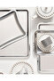 Shiny Metal Tray 32X22 cm Silver - 3