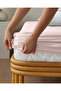 Novella Premium Cotton Textured Double Elastic Bed Sheet 160X200 cm Powder Pink - 2