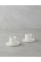 Lunara Porcelain 4-Piece 2-Person Coffee Cup Set 90 ml White