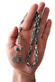Silver Color Enamel Metal Prayer Beads, Double Kazaz Pattern Metal Tassel Rosary with Gift Box. - 2