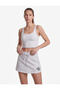 Beli Lace-Up Slim Fit Embroidered Mini Sports Shorts Skirt - 2