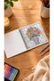 Stained Glass Vitray Flower Garden 20X20 cm Large Coloring Book, for Children and Adults - 5