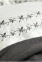 7 Piece Spring Double Cotton Gray Duvet Cover Set with Floral Embroidery and Microcomb Runner - 5