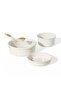 24-Piece Ceramic Cookware Set with Detachable Handle, PFAS-Free Healthy Cooking - Cream - 8