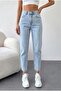 Women's High Waist Mom Jeans Pants 100% Cotton No Stretch