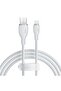 كابل USB إلى Lightning 2.4 A مع خاصية الشحن السريع للبودنغ بطول 1.2 متر باللون الأبيض