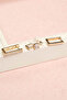 3-Piece Yellow Steel Earring Combination - Women's Earring Set with Non-Tarnish Stones - 2