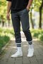 6 Pairs of Cotton Long Unisex White Sports Socks with Striped Pattern Tennis Size Men's Women's Socks - 5
