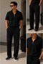 Men's Sahra Fabric T-Shirt Pants Bottom Top Set