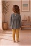 Anthracite Striped Girls' Cotton Long Sleeve Sweatshirt - 2
