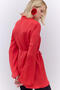 Saten Wide Sleeve Tunic Red - 4