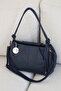 MEDIUM SIZE NAVY BLUE WOMEN'S SHOULDER BAG WITH STRAP KNOT DETAIL WIDTH 35 CM HEIGHT 20 CM - 5