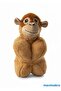Mavi̇makro Cute Punch Monkey Figured Plush Throw Pillow