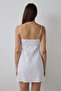 Optical White Alia Polka Dot Lace Cotton V-Neck Nightgown - 5
