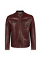 Hamilton Men's Burgundy Embroidered Sports Leather Jacket 26Sgm660551 - 2