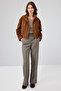Anita Women's Brown Oversize Short Suede Leather Coat 25Wgd53301B - 5