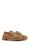 Women's Tan Stone Suede Leather Masculine Loafer 26Pfd510010 - 3