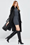 Brenda Women's Black Fur Leather Trench Coat 17Wge53401M - 6