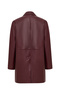 Emma Women's Burgundy Long Leather Coat 25Wge5606U4 - 2