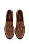 Women's Tan Thick Heeled Suede Genuine Leather Masculine Loafer, Winter Shoes 25Afd510610 - 8