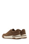 Men's Beige Lace-Up Thick Sole Sports Shoes, Nubuck Genuine Leather Sneaker 25Sfd6110V3 - 5