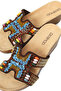 Women's Brown Stone Filled Heeled Slippers 26Sfe4985Ts - 8