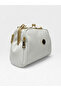White Women's Scholarship 4-Compartment Adjustable Crisscross Straps Soft Faux Leather Shoulder and Crossbody Bag - 2