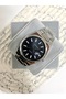 Piar Round Silver Black Dial Men's Wristwatch with Calendar