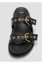 Strappy Buckle Sandals - 6