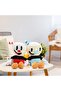 Imported fabric cuphead and mugman 2-piece plush toy figure game & sleep companion 25 cm. - 2