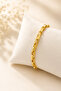 Women's Gold Color Rectangular Chain Bracelet