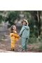 Waterproof Children's Rain Set |   Banded Stitched Pure Mustard - 6