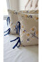 2 Pieces of Floral Patterned Lace-Up Cotton Fabric Pillowcases - 2