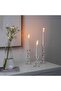 Crystal Taper Candle Holder 8x8x24.5cm- Clear - 6