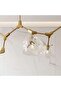 Rubix 5-light G9 Glass Pendant Lamp 105x70x75cm - Gold - 3