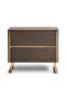 Baclone Night Stand With 2 Drawer - Brown & Gold - 6