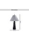 Megumi E27 Marble Table Lamp With Pull Switch 35.5x56cm - Black - 8