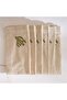 Mesa Stitch Cotton Linen 6-piece Napkin Set 45x45cm - Natural/green - 3