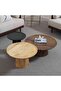 Anglea Coffee Table Set Of 3 Solid Wood - Brown Natural - 4