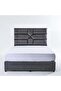 ELLIANA TWIN BED VELVET GREY 140X200 CM - 2