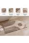 Sand Art Tufted Cotton Anti Slip Bathmat 50x80cm - Beige - 4