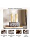 Oro Ceramic Candle Holder 16.5x10x6.5cm - Brown - 5
