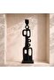 Fio Teakwood Abstract Decor Accent 10x10x41cm - Black