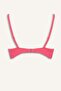 Regular Fit Wrinkled Textured Fabric Fuchsia Bikini Top G3996Ax26Sm - 6
